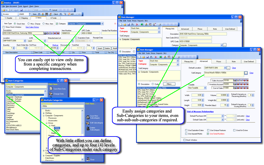screenshot of SIMMS Inventory Management